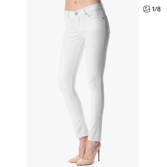 7 For All Mankind Denim - 7 For All Mankind Women’s The Slim Cigarette Denim Jeans in Cleaned White NWT